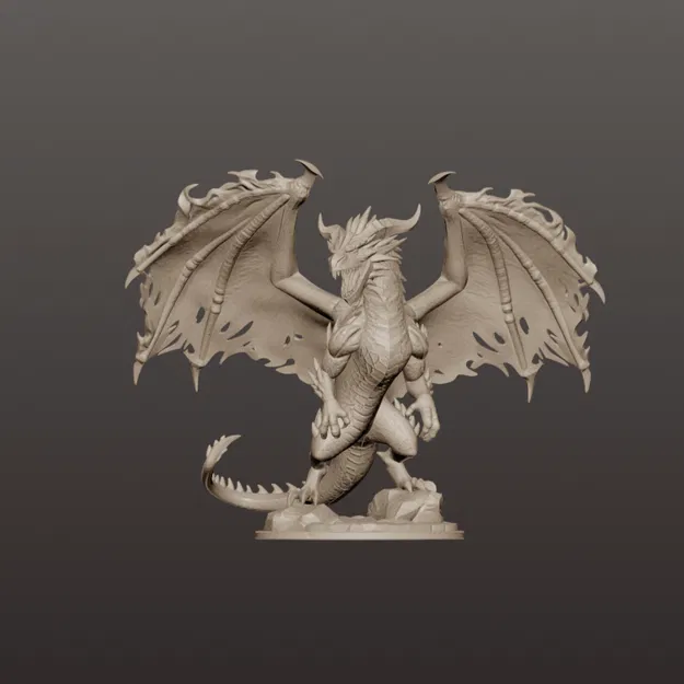 Volcanic Drake – Rồng Fantasy Núi Lửa Siêu Chi Tiết - Image 18