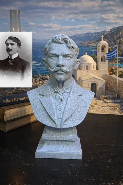 Bust Níkos Kazantzákis - Image 1