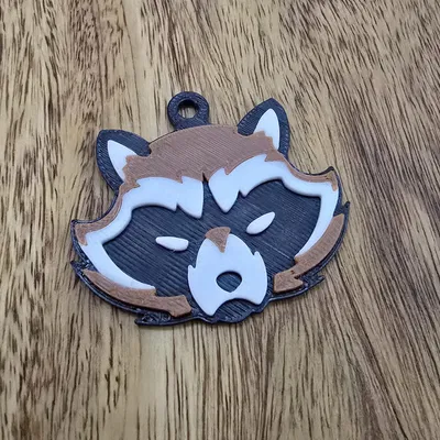 Móc khóa Gấu Mèo (Racoon) đa màu (Animal Collection)