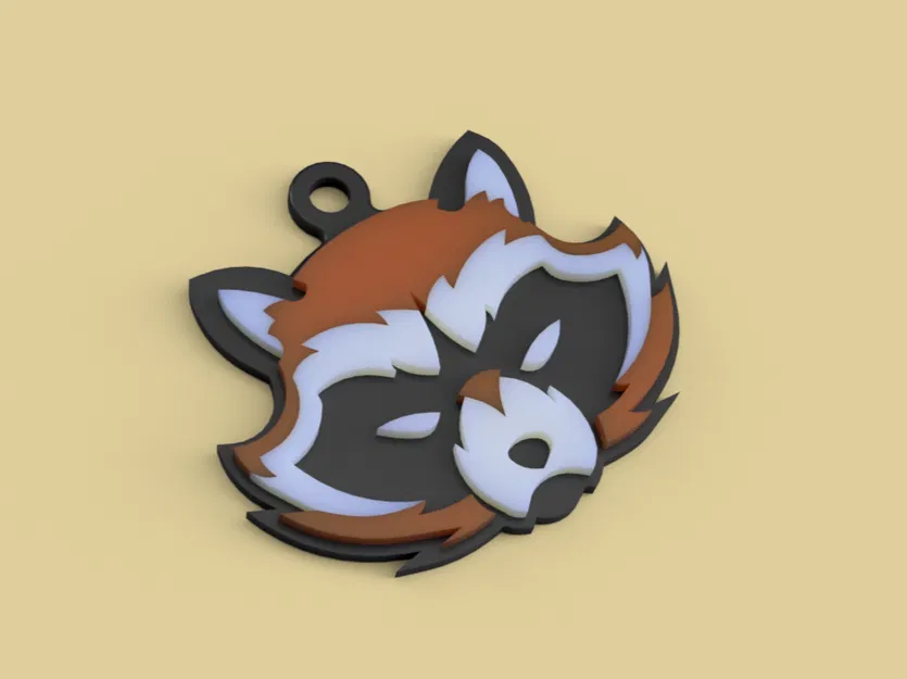 Móc khóa Gấu Mèo (Racoon) đa màu (Animal Collection) - Image 2