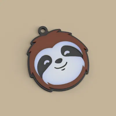 Móc khóa Con Lười đa màu (Animal Collection)