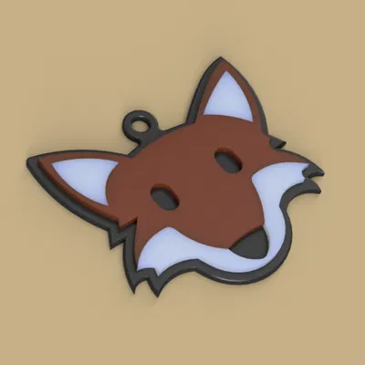 Móc khóa Cáo nhiều màu (Bộ sưu tập Animal Collection)