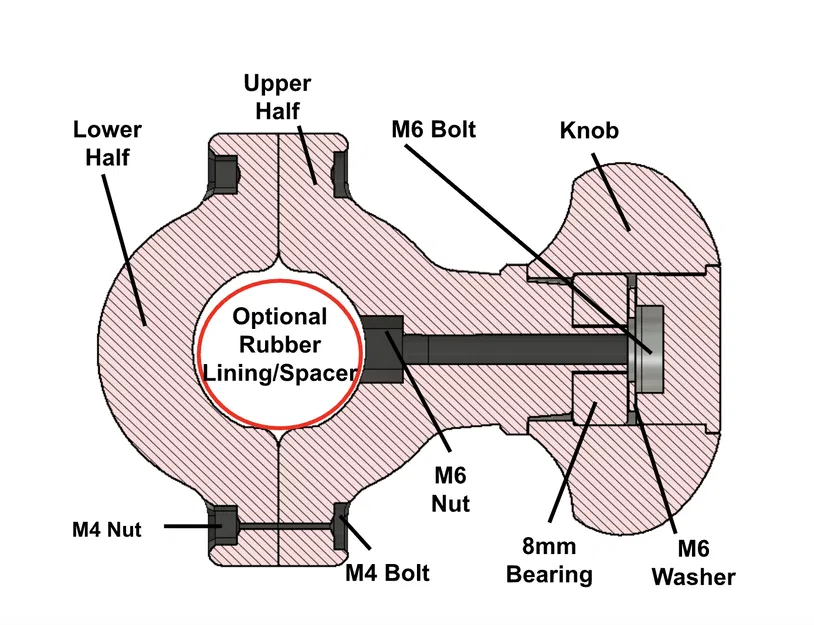 Tay cầm spinner cho tay quay máy khoan bàn Bosch PBD40 - Image 3
