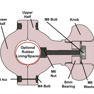 Tay cầm spinner cho tay quay máy khoan bàn Bosch PBD40