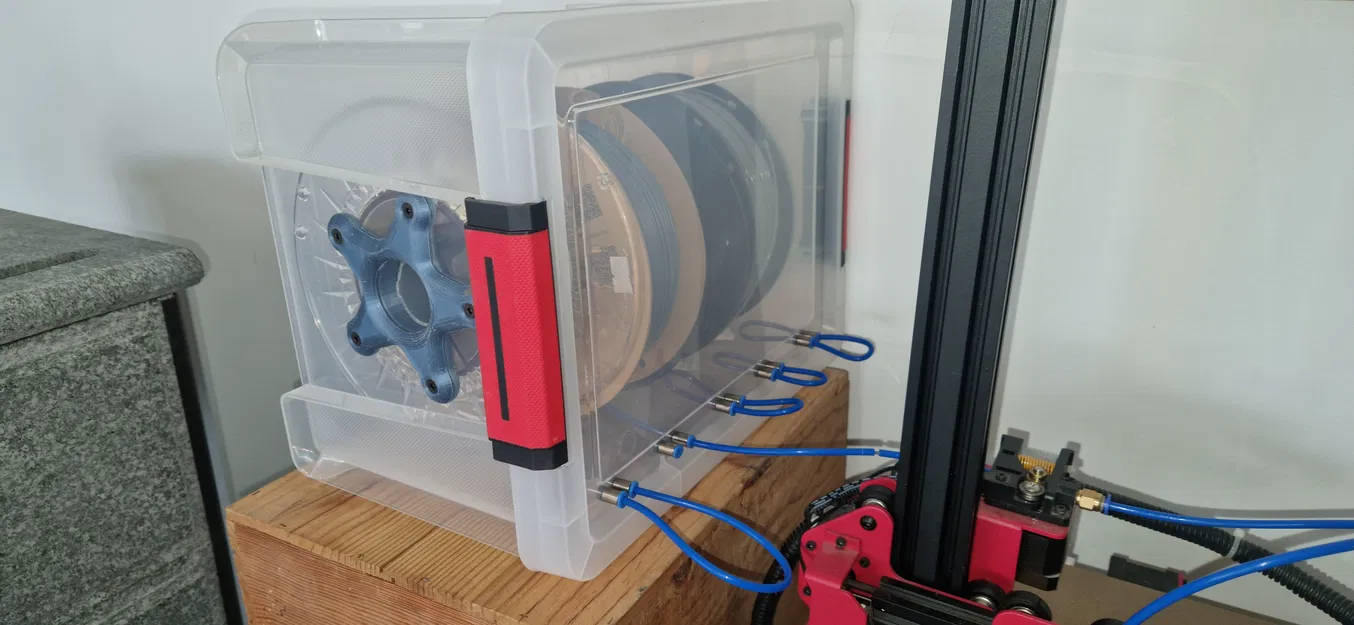 Giá đỡ cuộn filament cho dry box (dùng ống PCV 40mm) - Image 1