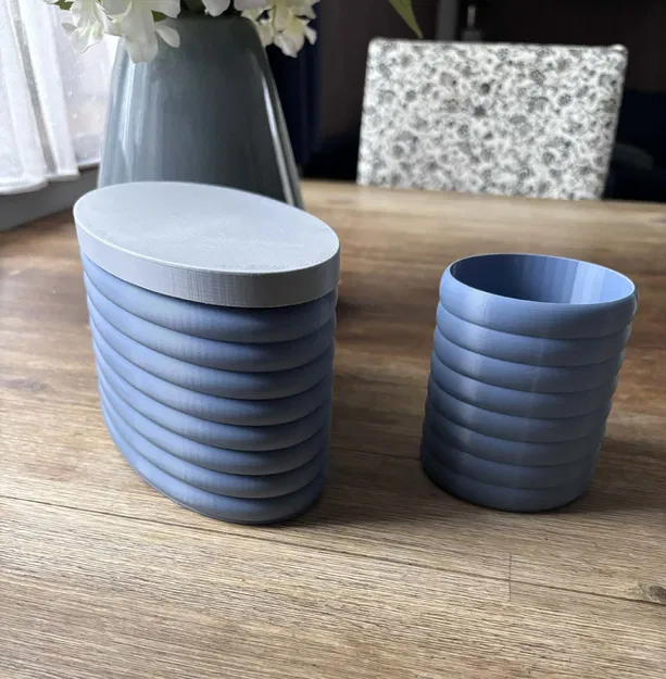 CLOUDIE - Giá để bàn chải & hộp oval lớn nắp bản lề - Image 2