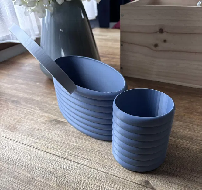 CLOUDIE - Giá để bàn chải & hộp oval lớn nắp bản lề - Image 3