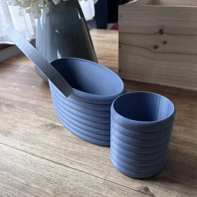 CLOUDIE - Giá để bàn chải & hộp oval lớn nắp bản lề