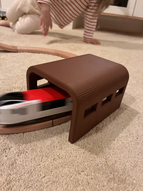 Đường hầm tàu đồ chơi cho bộ tàu gỗ - Image 1