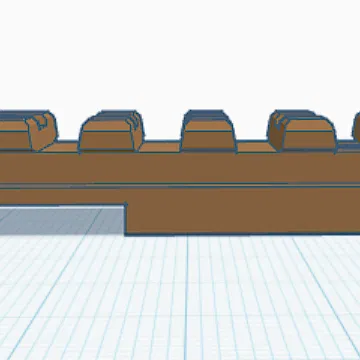 Nerf Ward bottom N-Strike/Rival rail (60mm) - bản chỉnh sửa