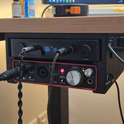 Giá đỡ gắn dưới bàn cho FiiO K13 R2R + Focusrite Scarlett 2i2