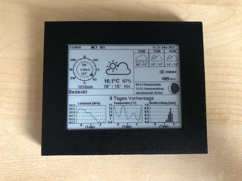 Case WaveShare 4.2” e-Paper đối xứng, không lỗ - Image 1