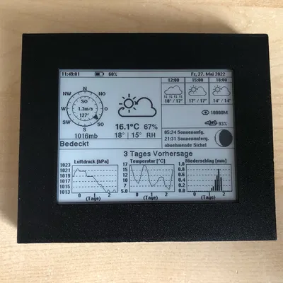 Case WaveShare 4.2” e-Paper đối xứng, không lỗ