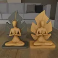 Tượng Thiền Yoga Lá Sen Zen (Zen Lotus Leaf Meditation Yoga Statue) - Thumbnail 1