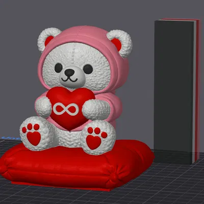 Gấu Teddy Tình Yêu Mặc Hoodie