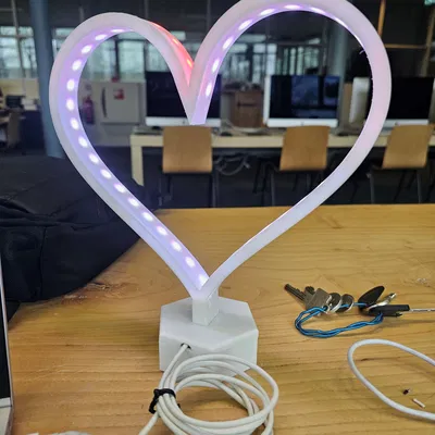 Đèn WLED hình trái tim ESP32/ESP8266 cho dải LED addressable W2813