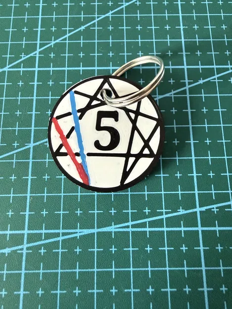 Enneagram typ 5 – móc khóa in nhiều màu - Image 2