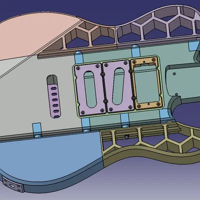 VibraCore TL - Guitar in 3D có thể in (3D printable)