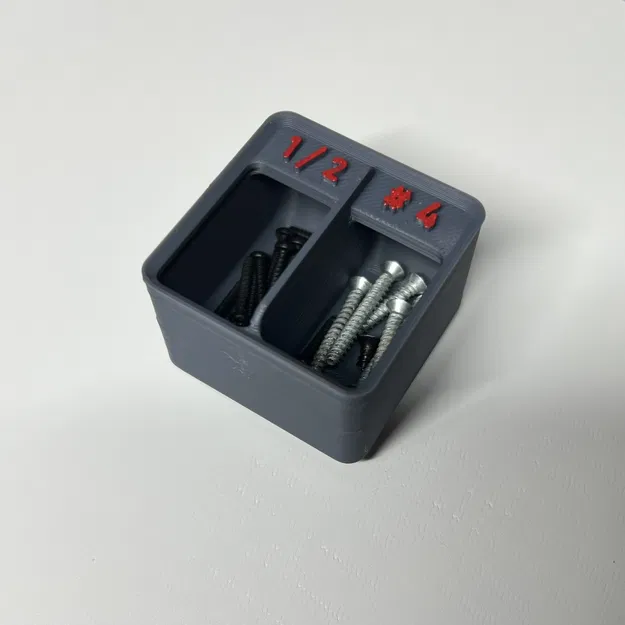 Khay Gridfinity 1x1x4U có vách chống tràn + kệ nhãn (cho case 4U Modern) - Image 1