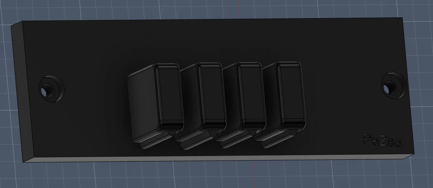 Móc Treo Chìa Khóa Treo Tường Tối Giản – 4 Móc – Bắt Vít - Image 1