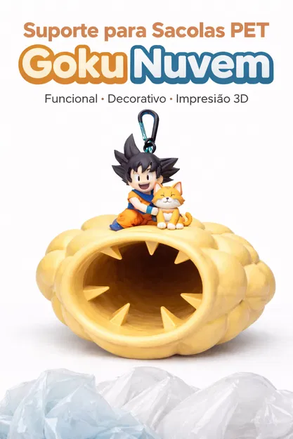 Suporte para Sacolas PET – Goku Nuvem - Image 1