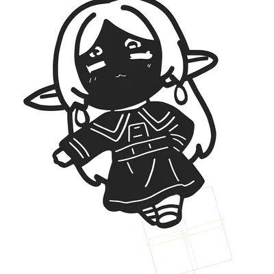 Vector DXF Frieren — File Cắt Laser (Anime: Frieren: Beyond Journey's End)