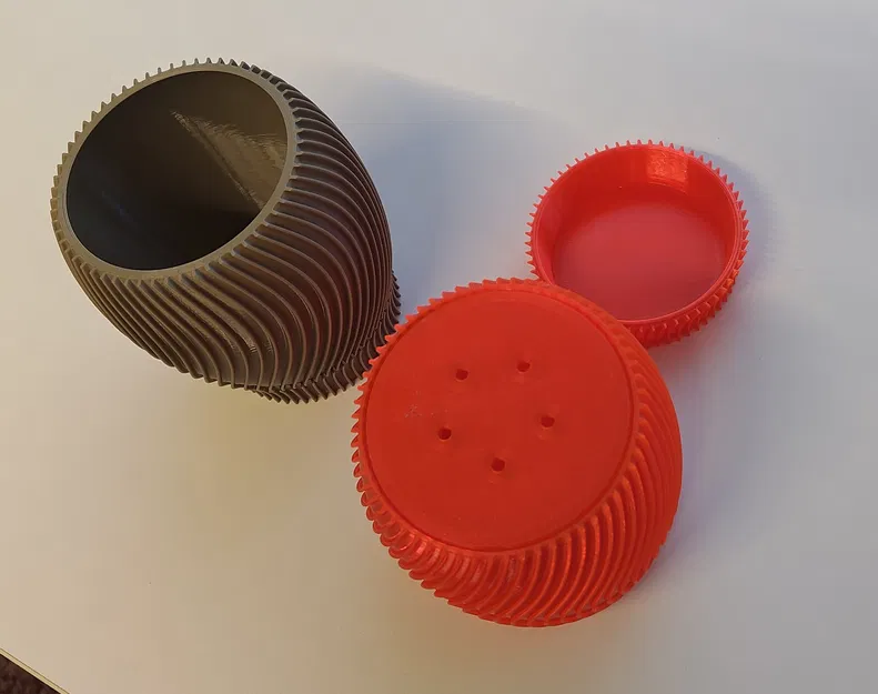 Chậu hoa xoắn ốc kèm dĩa hứng nước ẩn (hidden/invisible saucer) - Image 4