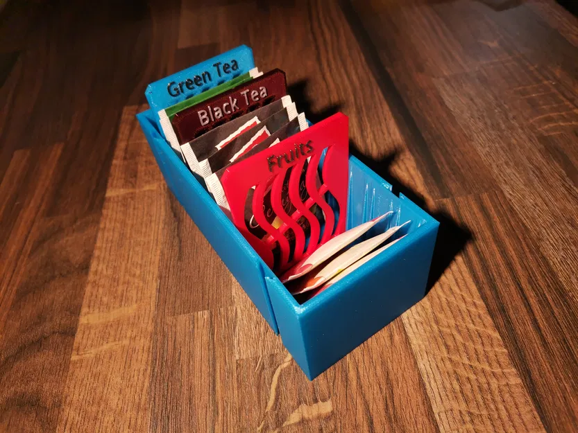 Hộp Trà Module Xếp Chồng Kèm Vách Ngăn Có Nhãn (Stackable) - Image 2