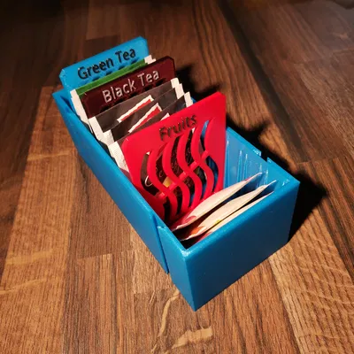 Hộp Trà Module Xếp Chồng Kèm Vách Ngăn Có Nhãn (Stackable)