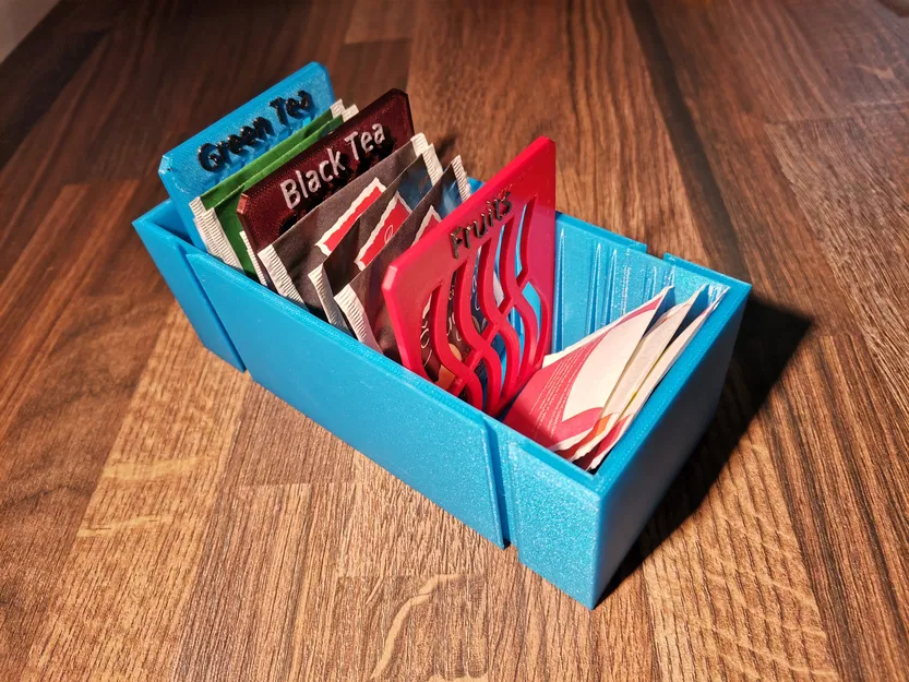 Hộp Trà Module Xếp Chồng Kèm Vách Ngăn Có Nhãn (Stackable) - Image 3