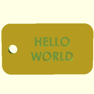 Móc khóa đơn giản tùy chỉnh bằng OpenSCAD