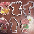 Khuôn cắt bánh quy chủ đề chuột (chuột đọc sách, cầm hoa, làm đầu bếp) - Thumbnail 2