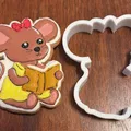 Khuôn cắt bánh quy chủ đề chuột (chuột đọc sách, cầm hoa, làm đầu bếp) - Thumbnail 4