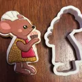 Khuôn cắt bánh quy chủ đề chuột (chuột đọc sách, cầm hoa, làm đầu bếp) - Thumbnail 5