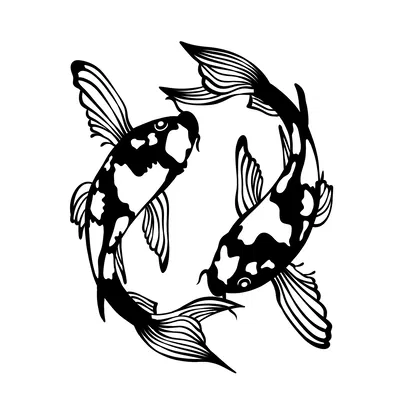 Cá koi (koi fish) – wall panel trang trí tường