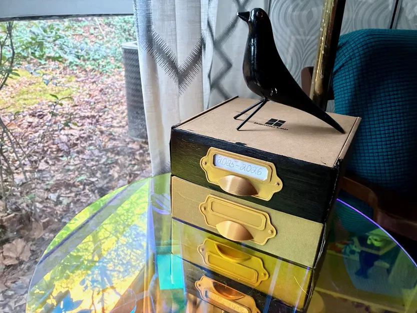 Bảng nhãn kiểu vintage để upcycling hộp filament và các loại hộp khác - Image 1