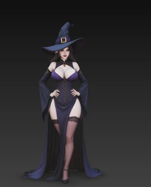 Mẫu 3D Phù Thủy Gợi Cảm (Sexy Witch) - Image 5