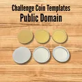 Template Challenge Coin Trống Cổ Điển (Classic Blank Challenge Coin Template) - Thumbnail 4