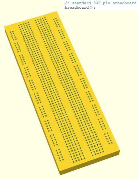 Breadboard OpenSCAD tham số hoá tuỳ biến - Image 1