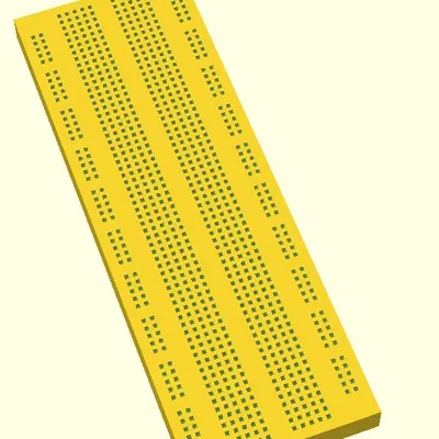 Breadboard OpenSCAD tham số hoá tuỳ biến