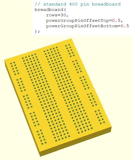 Breadboard OpenSCAD tham số hoá tuỳ biến - Image 3