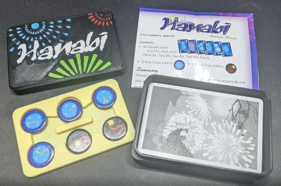 Hộp đựng game bài Hanabi - Nắp trơn hoặc nắp 5 màu - Image 1