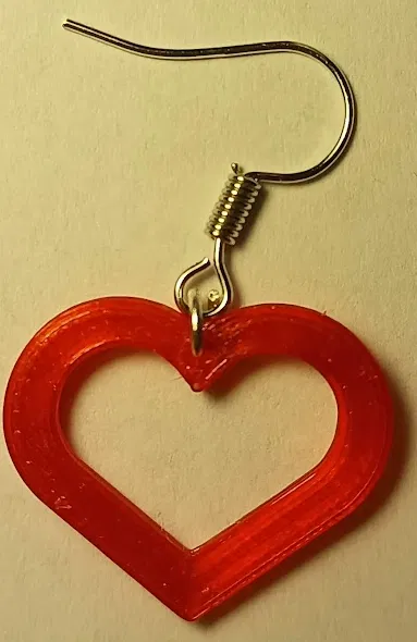 Bông tai TRÁI TIM (Náušnice SRDCE / HEART earrings) - Image 1
