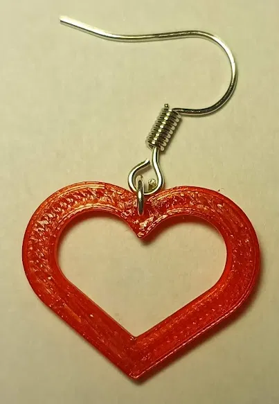 Bông tai TRÁI TIM (Náušnice SRDCE / HEART earrings) - Image 2