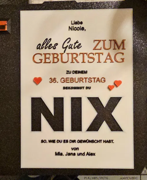 Quà tặng tiền sinh nhật Nix (Geburtstag Nix Geldgeschenk) - Image 2