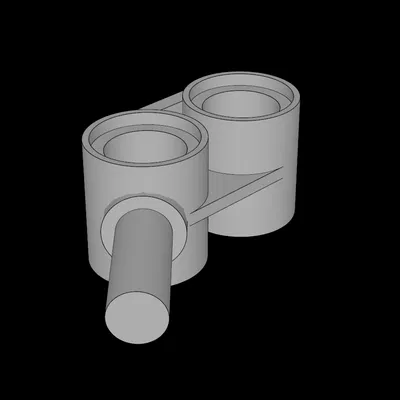 Lego Compatible (85940.dat) Technic Beam 2 với Angled Bar