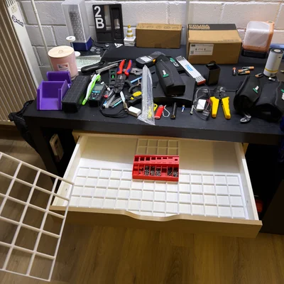 IKEA Alex (wide) Gridfinity Baseplate DE Version 5