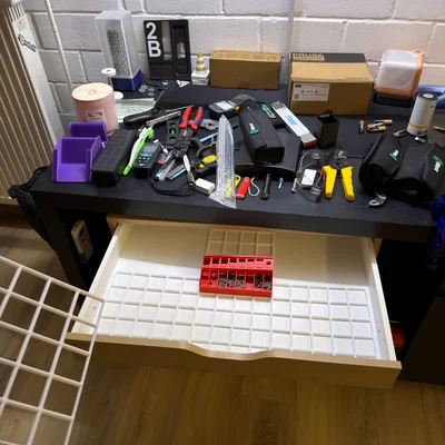 IKEA Alex (wide) Gridfinity Baseplate DE Version 7