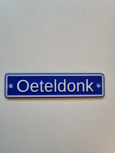 Bảng Tên Thành Phố Oeteldonk (Oeteldonk City Sign) - Image 1