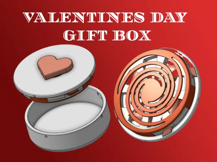 Hộp Trái Tim Khóa Gài Ngày Valentine (Valentines Day Heart Latch Box) - Image 1